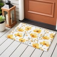 thumbnail image 4 of Yellow Floral Front Door Rugs 2x3 ft Spring Watercolor Herb Plant Small Rug for Entryway Non Slip Washable Bathroom Door Mat Absorbent Floor Mat for Indoor Entrance, 4 of 9