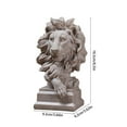 thumbnail image 3 of wtgtog Resin Lion Ornament, Resin Material Exquisite Craftsmanship, Unique Design Decorative, For Living Room Study & Bookcase, Animal Figurine, 3 of 6