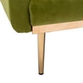 thumbnail image 4 of 63.78"W Velvet Sofa, Backrest Can Flat, Accent Sofa with Rose Gold Metal Feet for Living Room, 7 Colors, 4 of 8