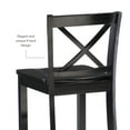 thumbnail image 6 of Linon Torino 24" Indoor Wood X Back Counter Stool, Black, 6 of 14