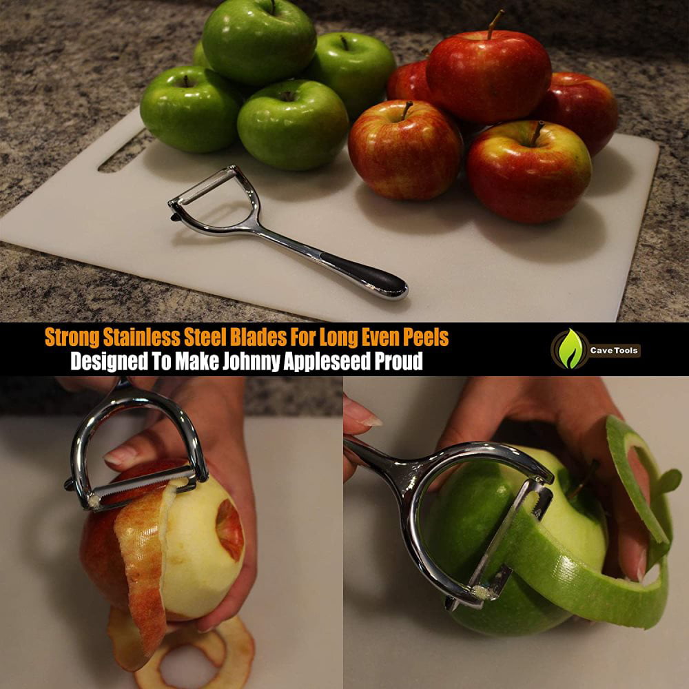 2 Pack Vegetable Peeler Akamino Peeler for Kitchen Stainless Steel Sharp Blade Rubber Finger Grips Comfortable Potato /& Carrot /& Apple /& Cucumber
