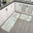 thumbnail image 2 of Pioneer Flower Floral Print Pattern Kitchen Rugs Sets Of 2,Anti Fatigue Kitchen Mat Rugs Non Slip Washable,Decorative Kitchen Floor Mats for Kitchen,Sink,Laundry,17"x30"+17"x47", 2 of 7