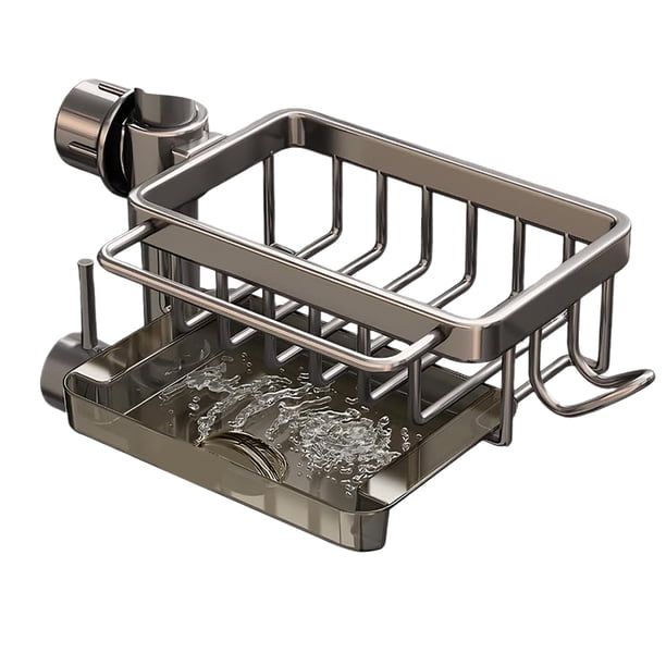 Organizador para grifo de cocina 2025 Soporte para esponjas de cocina sobre el grifo Organizador multifunción para grifo de cocina Estante organizador para tuberías de agua redondas