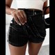 thumbnail image 4 of Falda Pantalón Vaquera para Mujer, Sexy, de Cintura Alta, Asimétrica, Corta y Minifalda. Negro S, 4 of 7