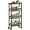 Rustic Brown, variant on Slim Rolling Storage Cart, 4-Tier Narrow Kitchen Storage Cart with Handle & Wheels, Mobile Shelving Unit, Wooden Top & Metal Frame, Utility Cart for Kitchen, Small Spaces, Rustic Brown
