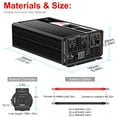 thumbnail image 2 of CNSWIPOWER 1500W (Peak Power 3000W) Pure Sine Wave Inverter DC 36v to 120v Inverter 60HZ Solar Converter for Home Use car (DC36V (Range 30V-45V) 1500W), 2 of 6