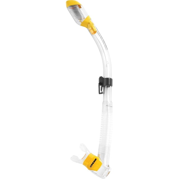 Cressi Supernova Dry Snorkel, Clear/yellow