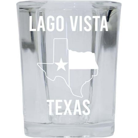 

Lago Vista Texas Souvenir Laser Etched 2 Ounce Square Shot Glass Texas State Flag Design