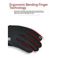 thumbnail image 5 of Outdoor Gloves Men's Winter Riding Touch Screen Waterproof Plus Velvet Warm Riding Non-slip Climbing Running Windproof Gloves Women Black L, 5 of 8