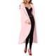 thumbnail image 1 of Suéteres Tipo Cárdigan Largos, Acogedores y Peludos para Mujer, Informales, de Larga y con Abertura Frontal, de Mohair. Rosa Talla Única, 1 of 7