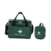 BELOVING Empty First Aid Bag Adjustable Shoulder Strap Oxford Cloth Emergency Kit Bag Green