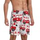 thumbnail image 2 of Balery Gnomes On The Car Pantalones cortos de pijama de punto de algodón para hombre con cinturilla y bolsillos-Large, 2 of 6