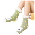 thumbnail image 4 of MZXELPRJD No Show Socks Womens Slipper Socks Home Floor Socks Winter Warm Fuzzy Lined Socks Super Soft Socks Unisex, Womens Socks Size 7-9 Army Green, 4 of 9