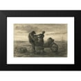thumbnail image 2 of Jean-François Millet 14x11 Black Modern Framed Museum Art Print Titled - The Potato Harvest (The Potato Harvest) (1853), 2 of 5