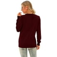 thumbnail image 4 of Anyjoin Women's Long Sleeve Button Down Sweater Classic V-Neck Knit Cardigan, 4 of 4