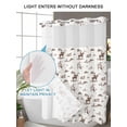 thumbnail image 4 of No Hook Cloth Fabric Shower Curtain with Snap in Liner, Western Cowboy Waterproof Shower Curtains Set with See Through Top Window, Retro Desert Cactus Country Cowboy Brown Bath Curtains 48"x72", 4 of 6