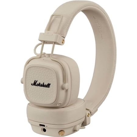Marshall - Major V Wireless On-Ear Bluetooth Headphones with Lightweight Foldable Design and Microphone for Calls - Cream - image 3