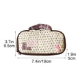 thumbnail image 3 of Cute Cosmetic Bags for Purse,Featherweight Small Quilted Makeup Bag with Zipper & Handle, for Storing Stationery and Office Supplies Yellow, 3 of 8