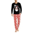 thumbnail image 3 of Renewold Snowman HO-HO-HO Pajama for Birthday Gifts 2 Pieces Casual Lounge Sets for Men Outfits Pajamas Sets Size 4XL 2 Piece Long Sleeve Sweatsuit with Pockets,Christmas Day, 3 of 5
