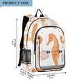thumbnail image 2 of FORMRS School Backpack 17" Student Travel Bag with Laptop Compartment, Orange Seahorse, 2 of 7