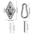thumbnail image 2 of 2 Pack Heavy Duty Hammock Hanging Kit - Swing Hooks, Ceiling Hooks for Wall/Ceiling Mount, Indoor & Outdoor, 5mm, 2 of 7