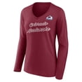 Women's Burgundy Colorado Avalanche Long Sleeve VNeck TShirt