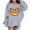 Gray, variant on Grblisyd Girls Hoodies Sweatshirt Casual Sport Clothing for Kids Fashion Pumpkin Face Trendy Hooded Pullover 6-13 Years Old Fall Outfit