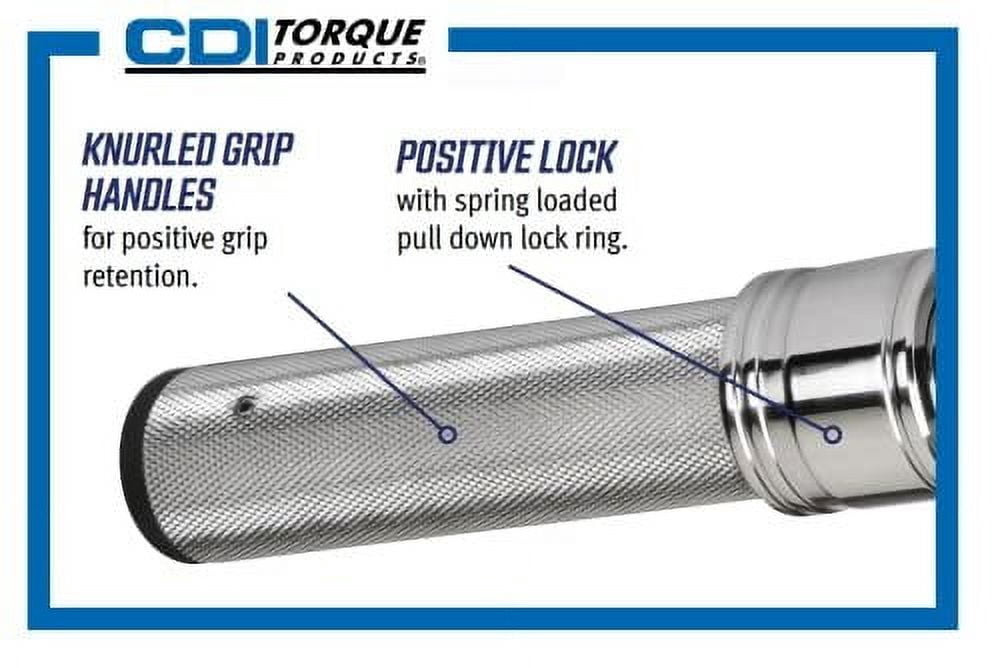 CDI Torque Products 10002MRMH 3/8-Inch Drive Metal Handle Click Type Torque Wrench, Torque Range 150 to 1000-