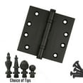 thumbnail image 7 of Embassy 4.5” x 4.5” Ball Bearing Door Hinge Heavy Duty Hinges Oil Rubbed Bronze with Ball Tips, 7 of 7