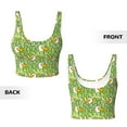 thumbnail image 5 of Fotbe Cartoon Duck Pattern Womens' Sports Bra Longline Wirefree Padded with Medium Support Sports Moisture-Wicking Workou Vest,Tank Top-Medium, 5 of 7
