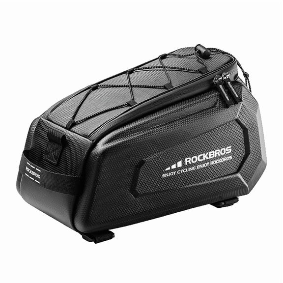 ROCKBROS Hard Shell Bicycle Pannier -9L Capacity, Waterproof Rear Rack Bag for Bike/Ebike
