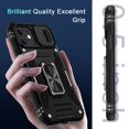 thumbnail image 3 of [Kejiang Film] Suitable for Apple Series Heavy-Duty Anti-Fall Bracket Mobile Phone Case with Push Window Protection Bag Tempered Film, 3 of 5