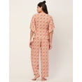 thumbnail image 4 of Moomaya Sleepwear, Printed Kaftan Top Pajama Set, Loose Fit Loungewear, 2 Pc Nightsuit, 4 of 9