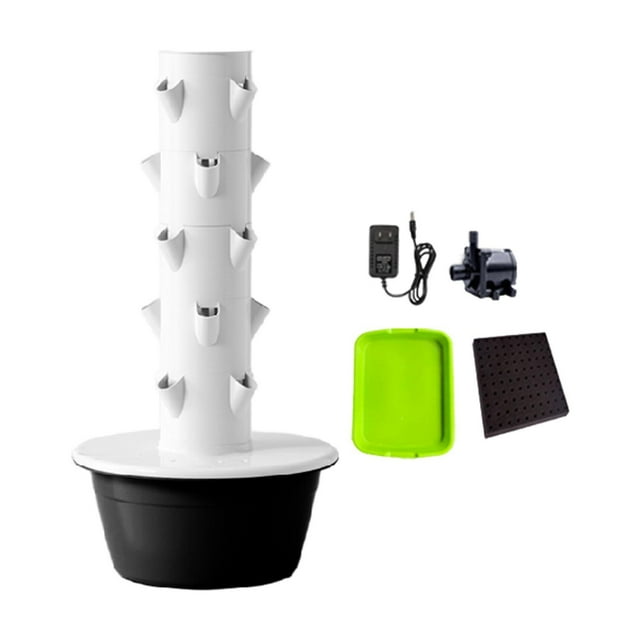 Torre hidropónica, de hidropónico, regalo ecológico para amantes de la jardinería, jardinera vertical para amantes de la jardinería. Negro S
