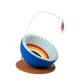 thumbnail image 4 of Rascador para gatos, tapete rascador portátil, protector de muebles, almohadilla rascadora con pelota de juguete interactiva para descansar, entrenar, 4 of 8