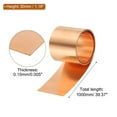 thumbnail image 2 of Uxcell 0.15x30x1000mm Copper Thin Foil Sheet Roll, 99.9% Pure Copper Tape Strip Flashing Metal Sheet Foil Plate, 2 of 6