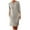 Beige, variant on 2026 Women Cotton and Linen Shirt Dress Neck Long Sleeve Casual Loose Maxi Dresses with Two Pockets Solid Button Dress Brown XXXXXL