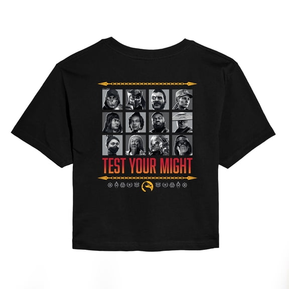 Mortal Kombat - Test Your Might - Juniors Cropped Graphic T-Shirt