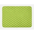 thumbnail image 1 of Green Bath Mat, Traditional Japanese Floral Wave Pattern Far Eastern Ornament, Non-Slip Plush Mat Bathroom Kitchen Laundry Room Decor, 29.5 X 17.5 Inches, Apple Green Fern Green Pale Yellow, Ambesonne, 1 of 2