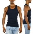 thumbnail image 3 of ToBeInStyle Men's A-Shirt Tank Top Muscle Shirt - Navy - 2X-Large, 3 of 7