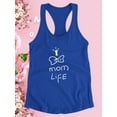 thumbnail image 3 of Mom Life Bowtie And Crown Racerback Tank Women -Image by Shutterstock, Female Medium, 3 of 4