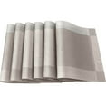 thumbnail image 1 of 6pcs Table Place Mat Home Restaurant Dining table pad dining table Table Non-slip Heat Insulation Pad Coaster Placemat, Dark Coffee, 1 of 7