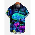 thumbnail image 4 of Camisa de cuello vuelto con estampado 3D de luna y cielo nocturno místico vintage para hombre, camisa informal de manga corta, camisas sueltas de verano para niños, 4 of 5