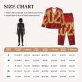 thumbnail image 4 of Salouo Happy New Year 2025 F Pattern Women's Pajamas Set Long Sleeve Button Down Sleepwear Soft Pj Lounge Sets for women 2 Piece Pjs Set with Long Pants-X-Large, 4 of 7
