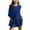 Navy, variant on Ltctricy Girls' Rompers Loose Short Sleeve Crew Neck Solid Color Casual Jumpsuits with Pockets Children Summer Outfits