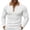 White, variant on Men's Vertical Ribbed Long Sleeve Zip Top, Contrast Collar Half Zip Slim Cut Stretch Knit Casual Shirt in Solid Colors