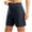 Navy, variant on Staron Women's Bermuda Shorts Wide Leg Yoga Shorts High Waist Athletic Long Shorts with Pockets Summer Workout Casual Comfy Loose, Black XL