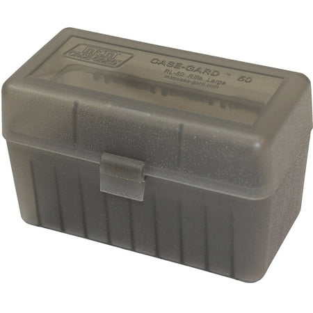 MTM Case-Gard 50 Round Flip-Top Ammo Box 270 Win/.30-06/.25-06 Clear Smoke