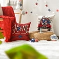 thumbnail image 5 of Bless Our Home Eucalyptus Stars Fireworks Car Throw Pillow Covers, 18 x 18 Inch 4th of July Patriotic Independence Memorial Day USA Flag Cushion Case for Sofa Couch Set of 4, 5 of 6