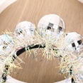 thumbnail image 2 of Disco Ball Head Bopper | Silver | Birthday Headband Birthday Crown| 2025 New Year Party Costume Accessory|, 2 of 4